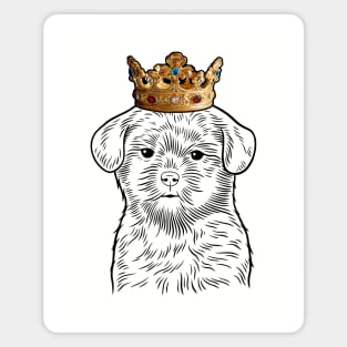 Shih Poo Dog King Queen Wearing Crown Magnet